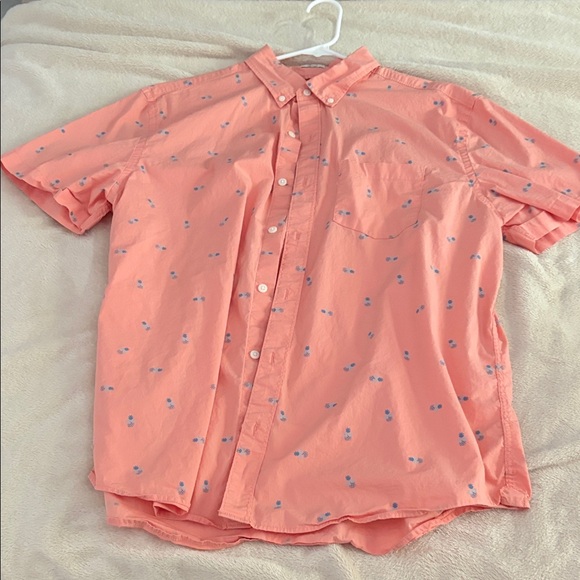 Men's Peach Short Sleeve Shirt - Picture 1 of 1